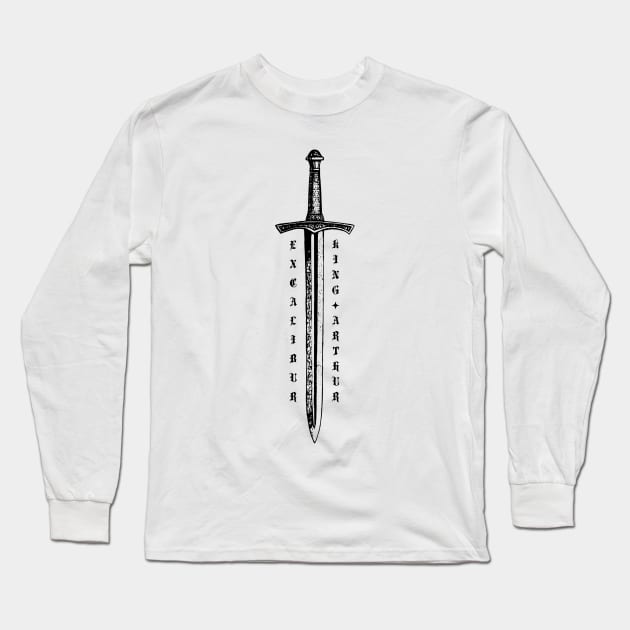 Excalibur Sword Long Sleeve T-Shirt by CreatorJ